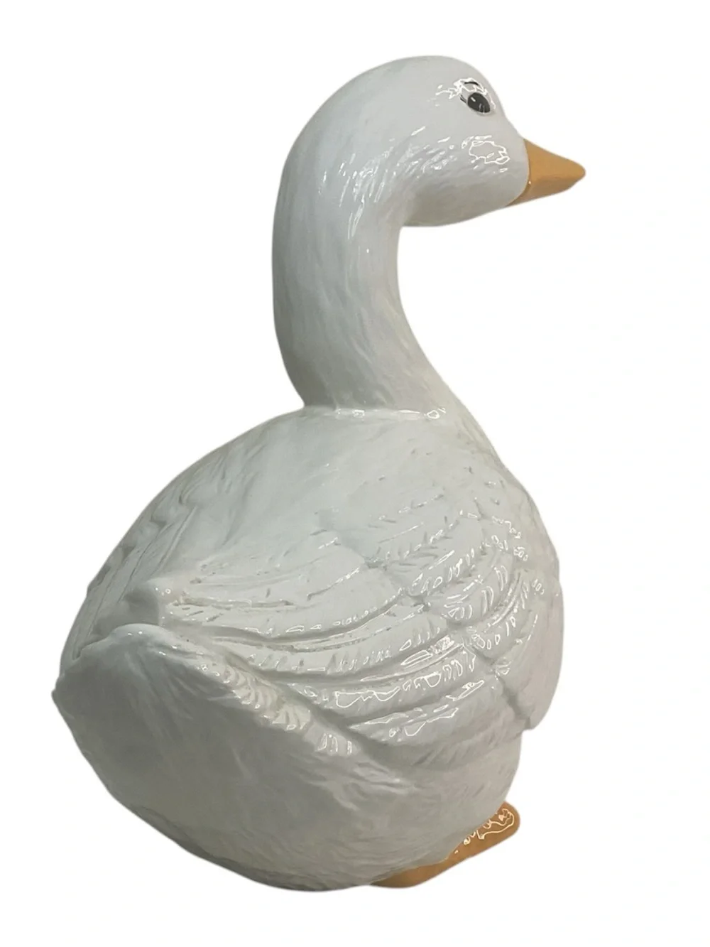 Vintage Scioto 1987 Ceramic White Goose Figurine Farmhouse Country Decor